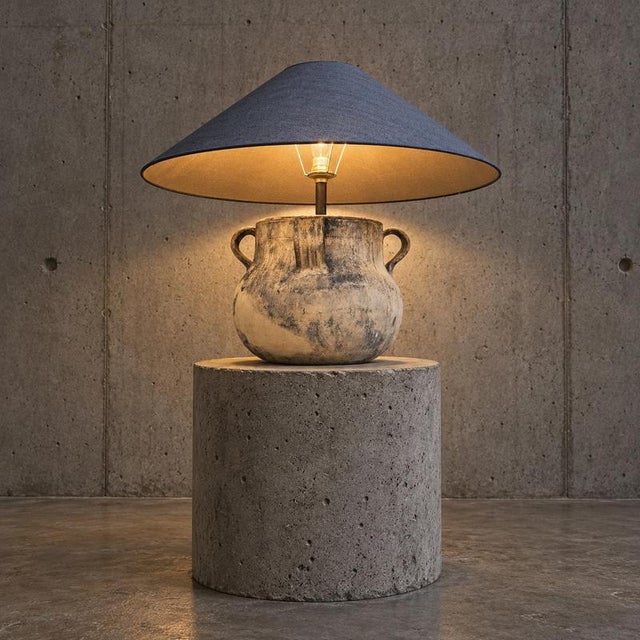 Large Vase Lamp from Vallauris, 1970s For Sale - Image 3 of 8