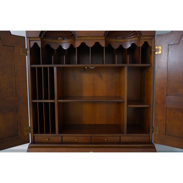 Wright Table Co Cherry Secretary Desk For Sale - Image 4 of 18