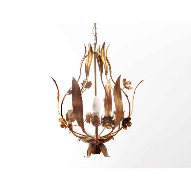 Hollywood Regency Golden Hanging Lamp attributed to Hans Kögl, 1970s For Sale - Image 14 of 16