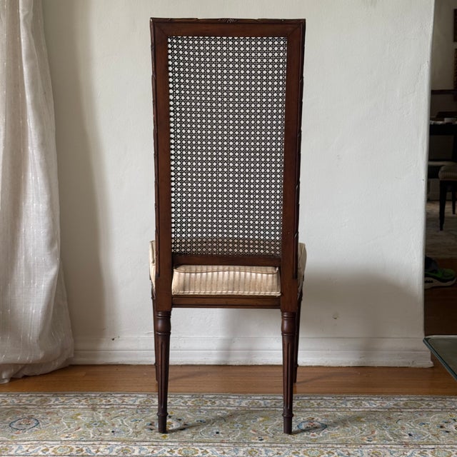 Neoclassical Vintage Neoclassical Cane Back Dining Chairs by Karges, Set of 8 For Sale - Image 3 of 11