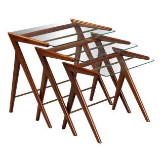 Nesting Coffee Tables, 1950s, Set of 3 For Sale