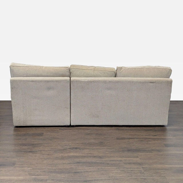 2000 - 2009 Cascadia Beige Sectional Sofa With Chaise and Pillows For Sale - Image 5 of 8