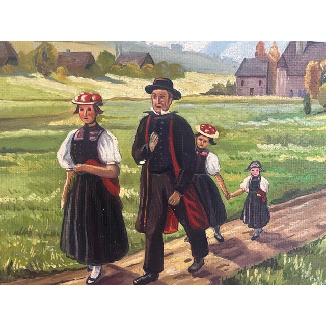 Vintage Oil on Board Signed by Artist For Sale - Image 4 of 14