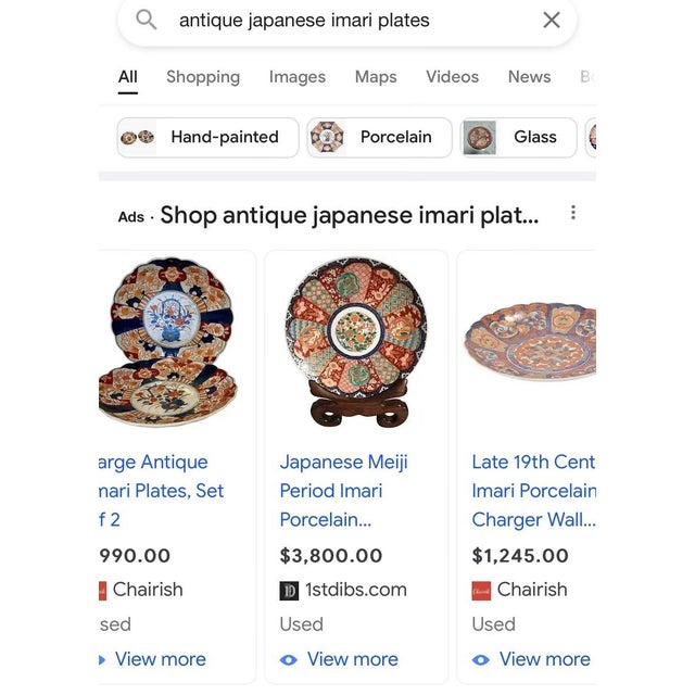 Antique Imari Dishes, Japanese Porcelain- a Pair For Sale - Image 9 of 10