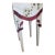Trompe L’oeil Faux Draped Wood Side Table For Sale