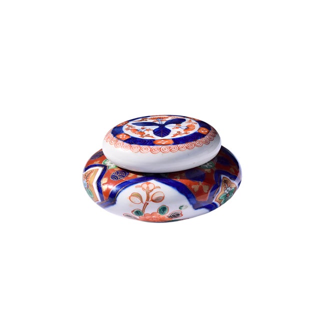 Japanese Mid 20th Century Japanese Imari Porcelain Lidded Box For Sale - Image 3 of 6