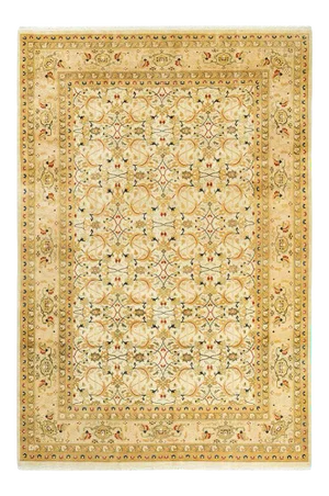 Mogul Collection Hand-Knotted Area Rug - Ivory 6' 2" x 9' 1"