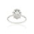 1.38ct Aquamarine & Diamond Vintage Statement Ring in 14k White Gold Size 6.5 For Sale - Image 9 of 15