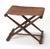 Brown Sutton 23.5 in. W Rectangular Leather and Wood Folding Accent Stool, Brown For Sale - Image 8 of 8