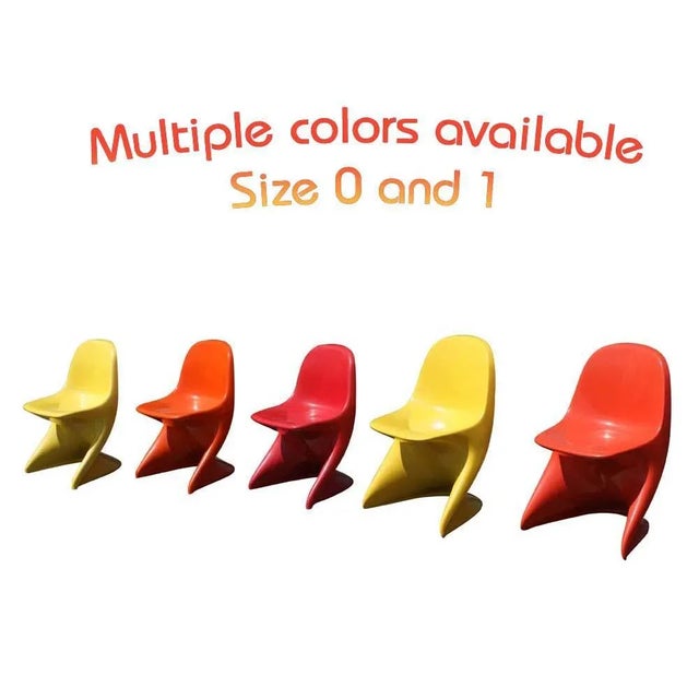 Plastic Alexander Begge Casalino Yellow Stacking Children's Chair For Sale - Image 7 of 8