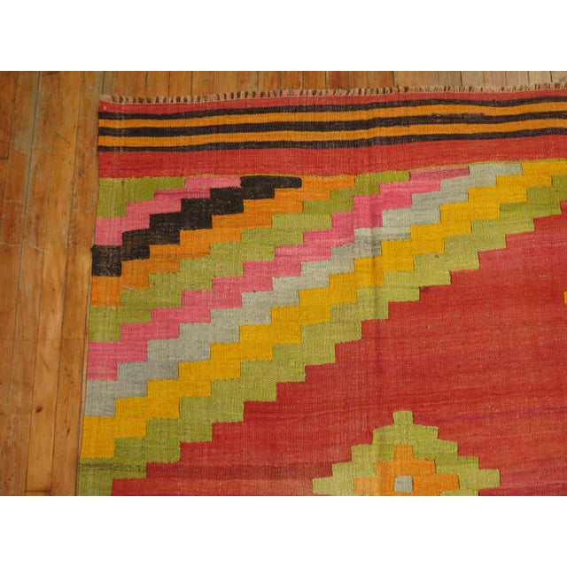 1960s Square Kilim - 8'10" x 8'11" For Sale - Image 4 of 8