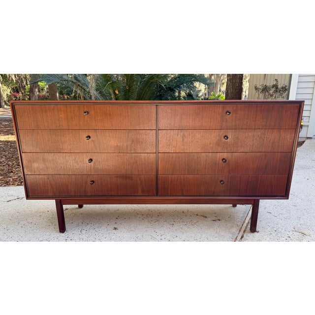 Mid-Century Modern Mid Century Modern Black Walnut Double Dresser For Sale - Image 3 of 10