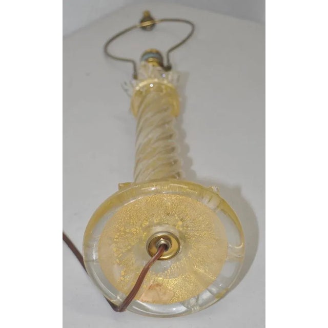 C.1940s Murano Gold Fleck Table Lamp For Sale - Image 10 of 10