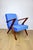 Vintage Loft Lounge Chair with Blue Cornflower Velvet Upholstery, 1970 For Sale - Image 12 of 12