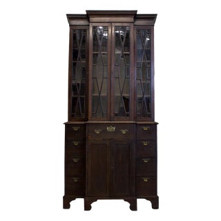 Antique Georgian Mahogany Glazed Display Cabinet, 1810s For Sale
