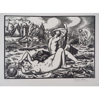 Paul Vera, The Bathers, 1928, Original Woodcut For Sale