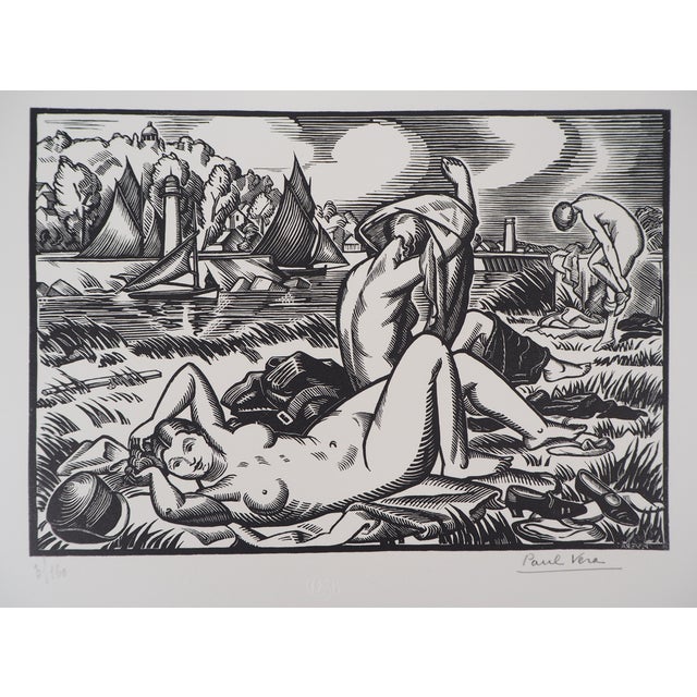 Paul Vera, The Bathers, 1928, Original Woodcut For Sale