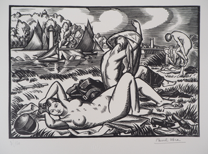 Paul Vera, The Bathers, 1928, Original Woodcut