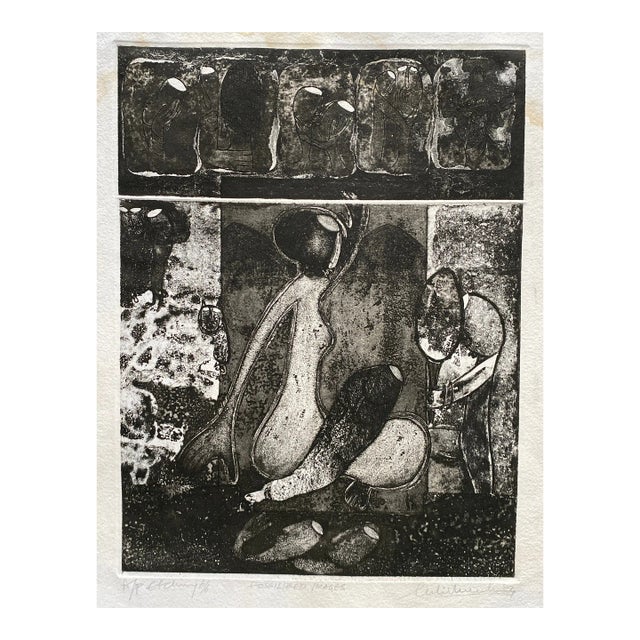 1984 Fossilized Images Modern Etching For Sale