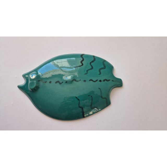 1970s Mid-Century Ceramic Flounder Wall Sculpture, 1970s For Sale - Image 5 of 8