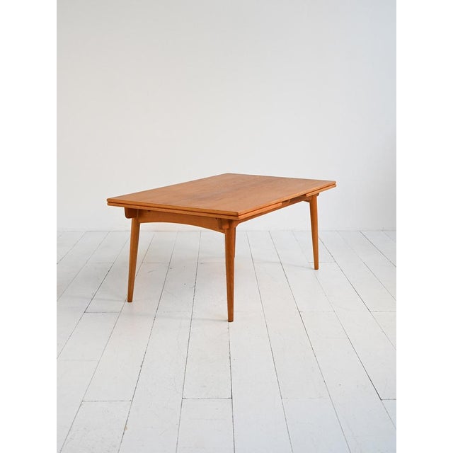 Extendable Model AT 312 Table by Hans J. Wegner for Andreas Tuck, 1950s For Sale - Image 9 of 9