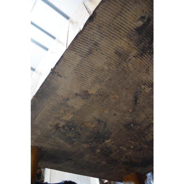 Saffron 1960s Vintage Rustic Maple Wooden 5' Butcher Block Table - Double Dovetailed - Island - Farmhouse Kitchen For Sale - Image 8 of 12