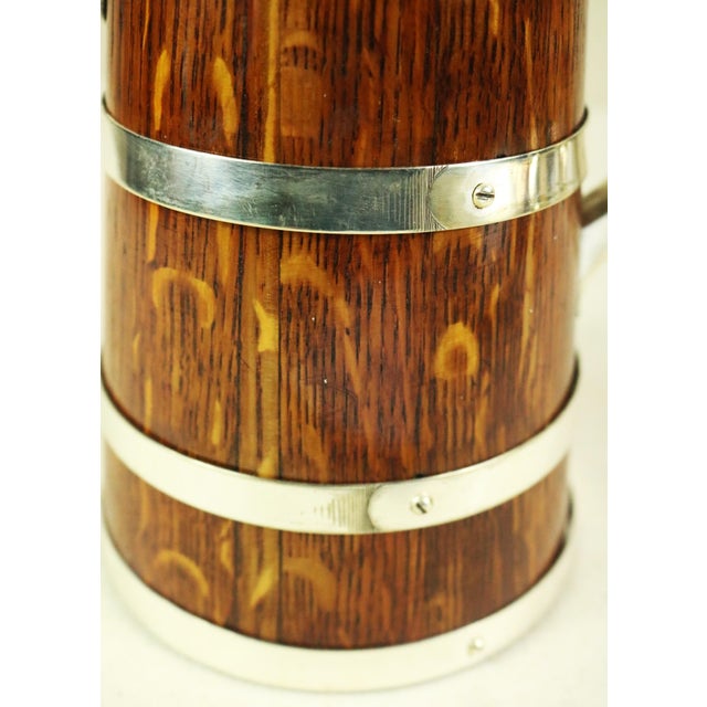 Late 19th Century Late 19th Century English Oak and Silver Ale Jug For Sale - Image 5 of 9