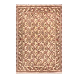 Bohemein Basan Pak-Persian Beige/Green Wool Rug - 10'0'' X 14'4'' For Sale