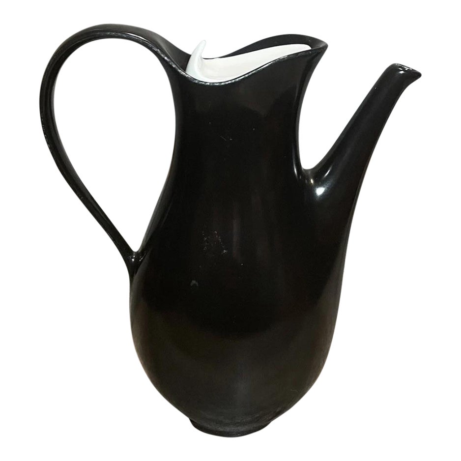 Vintage 1950s Eva Zeisel Tomorrow's Classic Hallcraft Black Coffee Pot