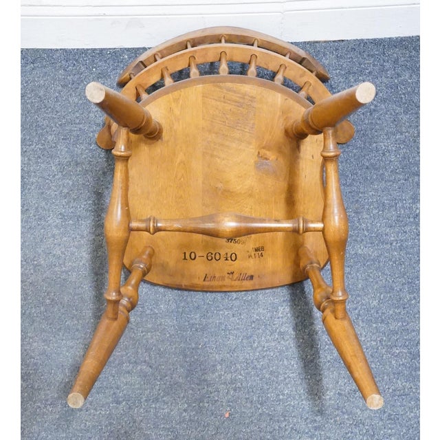 Ethan Allen Heirloom Nutmeg Maple Colonial Early American Comb Back Dining Chair 10-6040 For Sale - Image 9 of 10