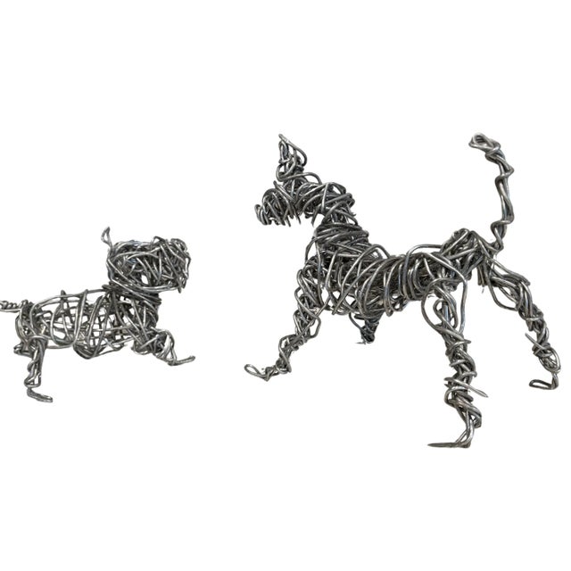 Two Hand-Made Wire Dog Sculptures by Christopher Shoemaker For Sale - Image 10 of 10