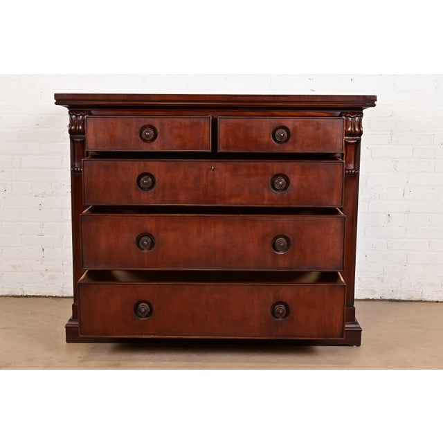 Late 20th Century Ralph Lauren Empire Mahogany Chest of Drawers For Sale - Image 5 of 16