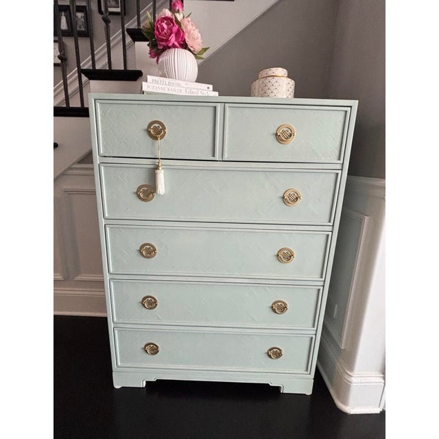 Transitional Highboy Dresser by Drexel Heritage Sarasota Collection For Sale - Image 3 of 10