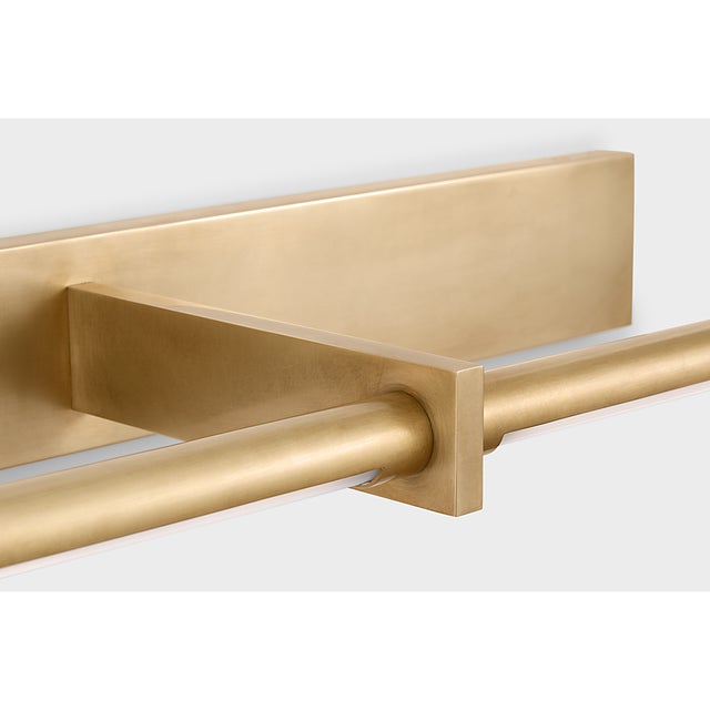 Modern Kelly Wearstler for Visual Comfort Signature Axis 30" Picture Light in Antique-Burnished Brass For Sale - Image 3 of 8