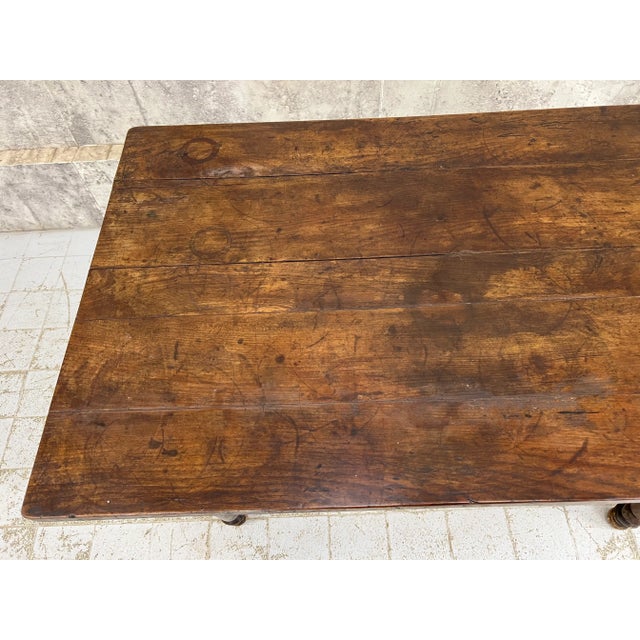 French Wooden Bistro Table, 1930s For Sale - Image 6 of 10