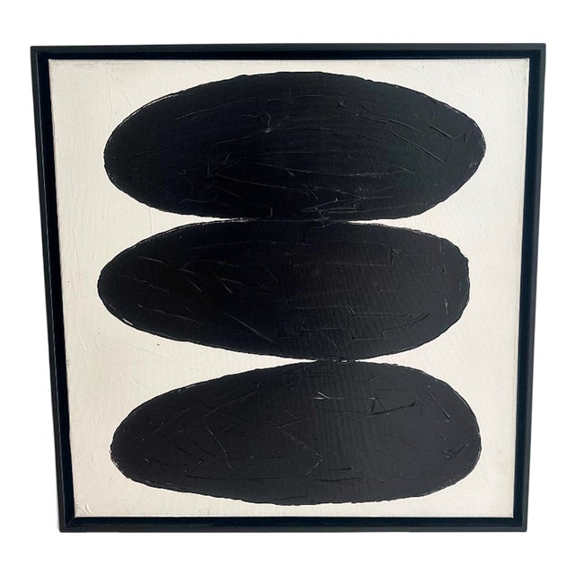 Oil on Canvas, Black & White Series, Iris Dankner, New York, 2023 For Sale