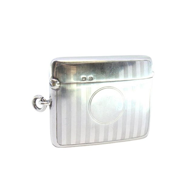 Silver Matchbox with Guilloche Bands For Sale - Image 9 of 9