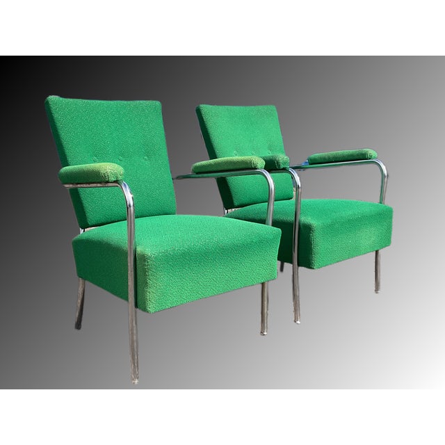 Set of Vintage Armchairs in Bauhaus Style by Joseph Perestegi, 1960s For Sale - Image 4 of 18