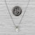 2010s 0.70ct Diamond Oval Solitaire Pendant Necklace 14k White Gold 18" Box Chain For Sale - Image 5 of 5
