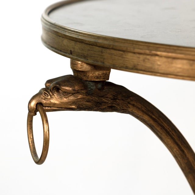 Late 19th Century French Gilt-Bronze and Black Fossil Marble Two-Tier Gueridon, Circa 1880 For Sale - Image 5 of 9