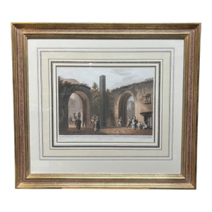 Luigi Mayor - Affixed Pillar With Hand Gilded Frame