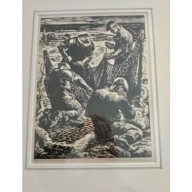 This original woodcut by well listed and known artist Robert von Neumann (American, Germany 1888-1976) it is signed in the...