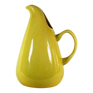 1930s Russel Wright American Modern Chartreuse Pitcher For Sale