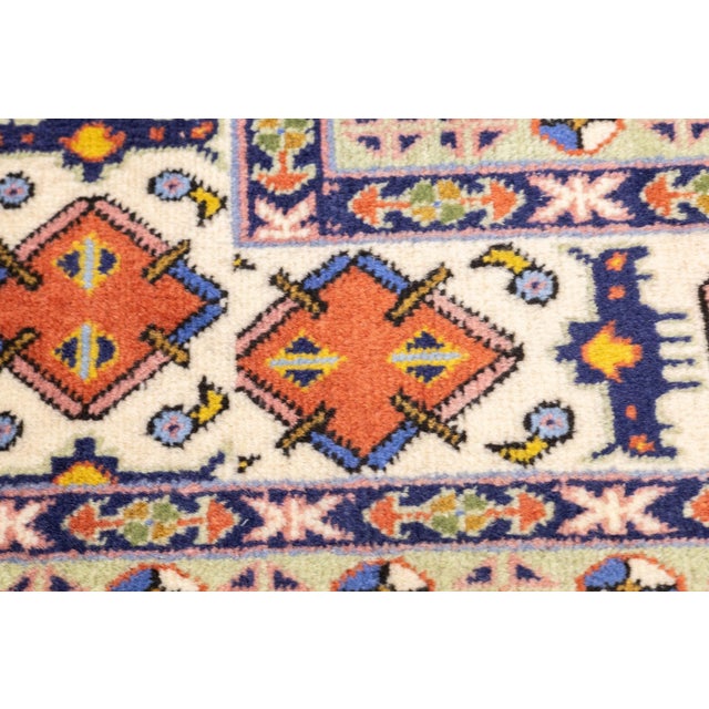 Vintage Hand-Knotted Persian Ardebil Rug 4'6" X 6'7" For Sale - Image 10 of 15