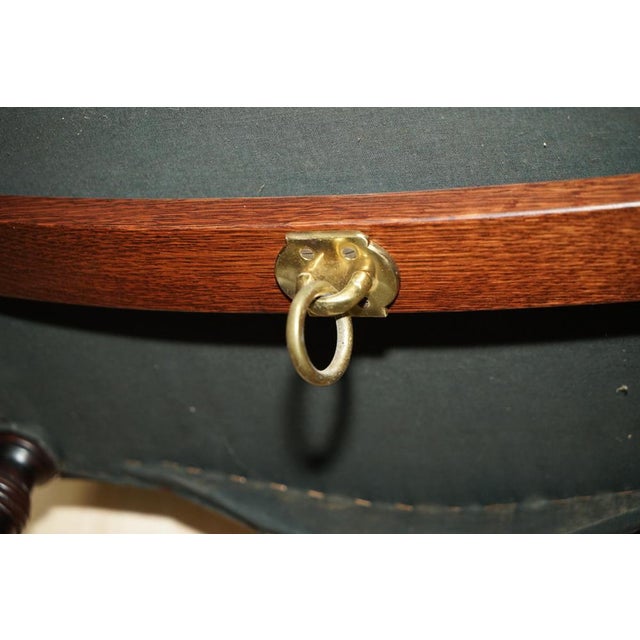 Oxblood Leather Chesterfield Captain's Chairs with Floor Lock Rings, Set of 2 For Sale - Image 16 of 18