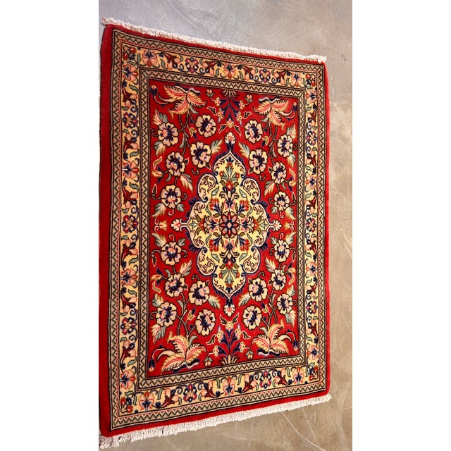 1950s Vintage Persian Saruk Rug - 2'6"x3'8" For Sale In Los Angeles - Image 6 of 7