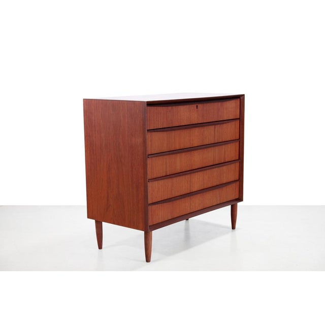 Vintage Danish Wide Teak Chest of Drawers, 1960s For Sale - Image 3 of 5