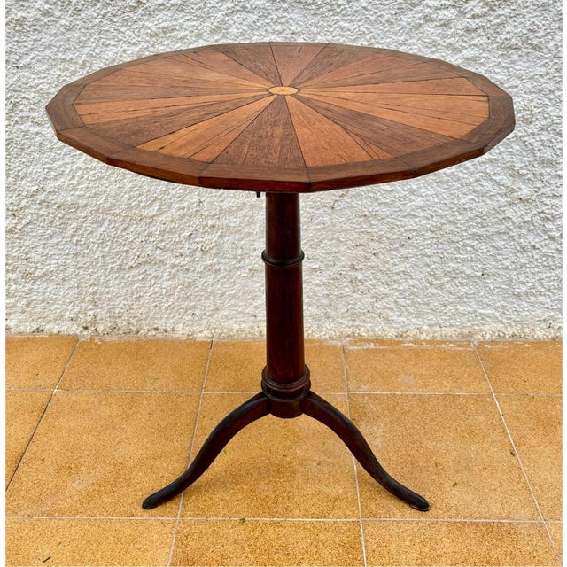 Mid 20th Century Spanish Marquetry Side Table, Mid-20th Century For Sale - Image 5 of 13