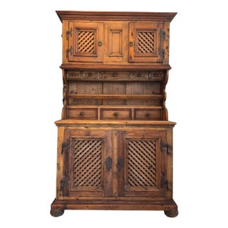 Biedermeier Farmhouse Cupboard in Wood For Sale