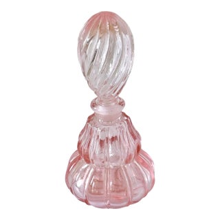Vintage Pink Perfume Bottle For Sale